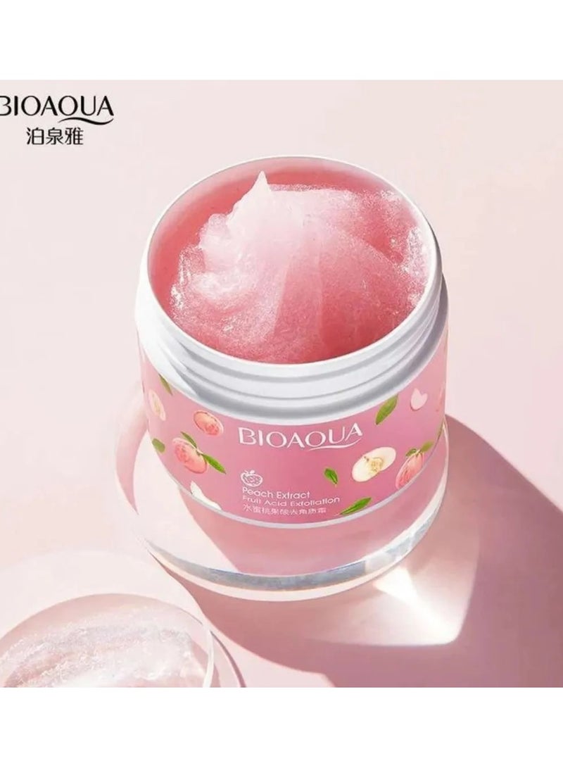 BIOAQUA Peach Scrub 140g - Image 1