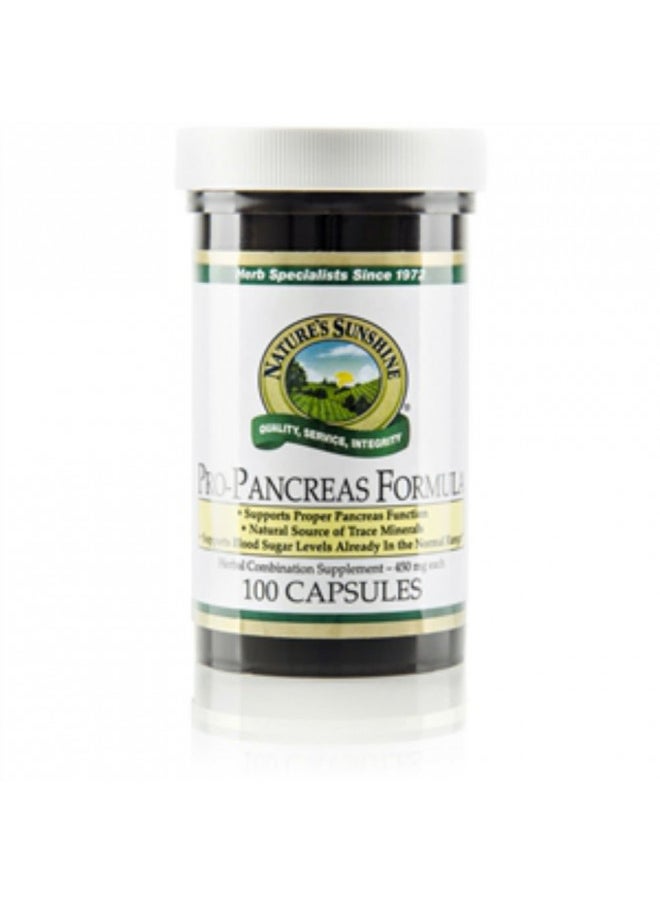 NATURE'S SUNSHINE - Nature's Sunshine Pro-Pancreas, 100 Capsules, Kosher | Herbal Formula Enhances Digestion, Promotes Immunity, and Helps the Liver and Pancreas - Image 1
