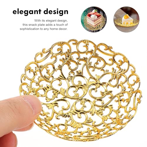 VOSAREA 12pcs Ramadan Serving Trays Eid Mubarak Trays Islam Muslim Platters Table Decoration Eid Al- Iftar Party Pastry Dessert Cookie Display Holder (3.14X3.14X0.59 Inch) - Image 4