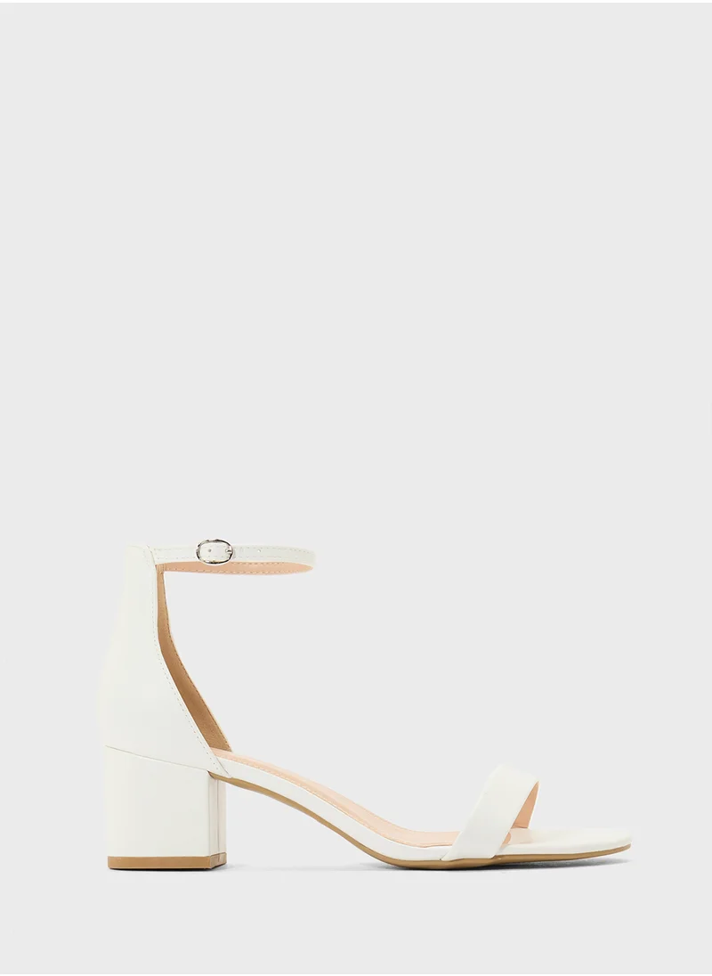 Truffle Block Heel Clip Open Sandal