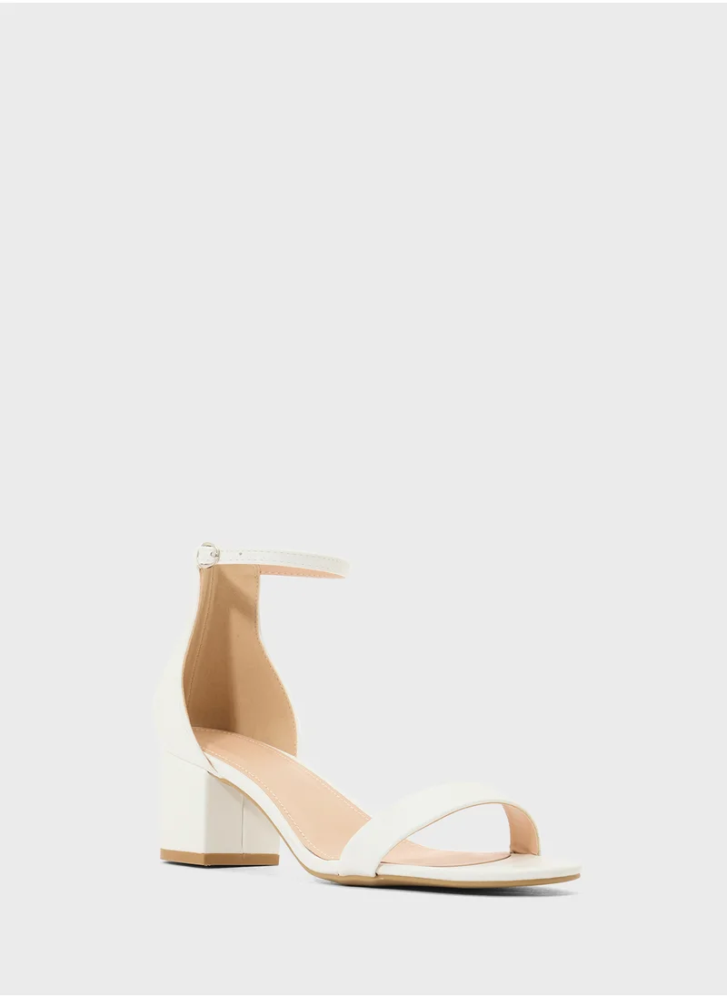Truffle Block Heel Clip Open Sandal