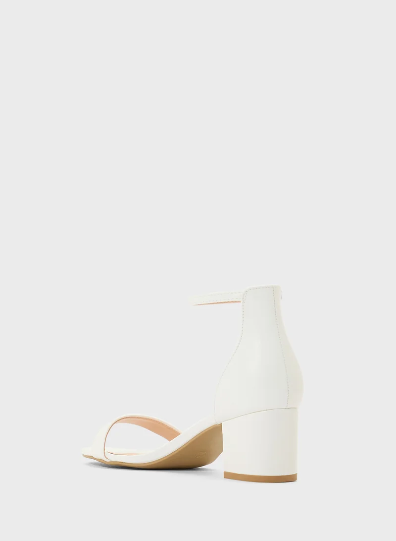 Truffle Block Heel Clip Open Sandal