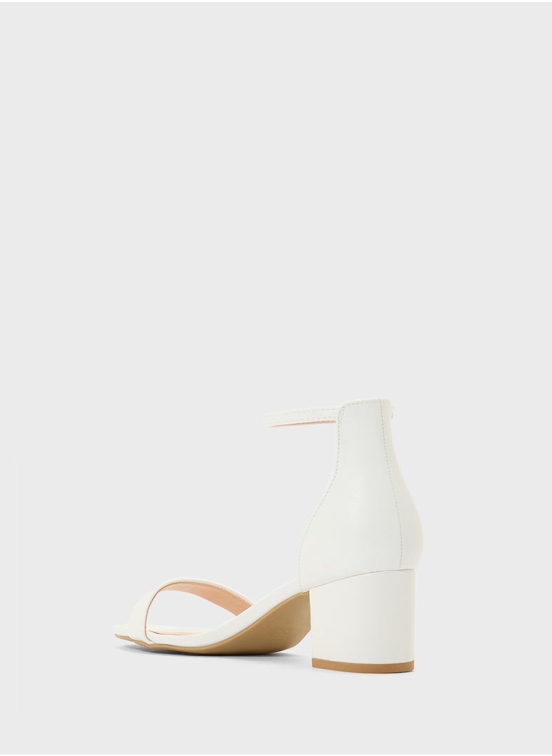 Truffle - Block Heel Clip Open Sandal - Image 1