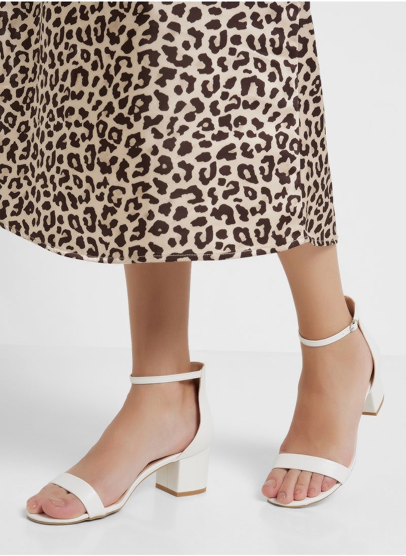 Truffle - Block Heel Clip Open Sandal - Image 1