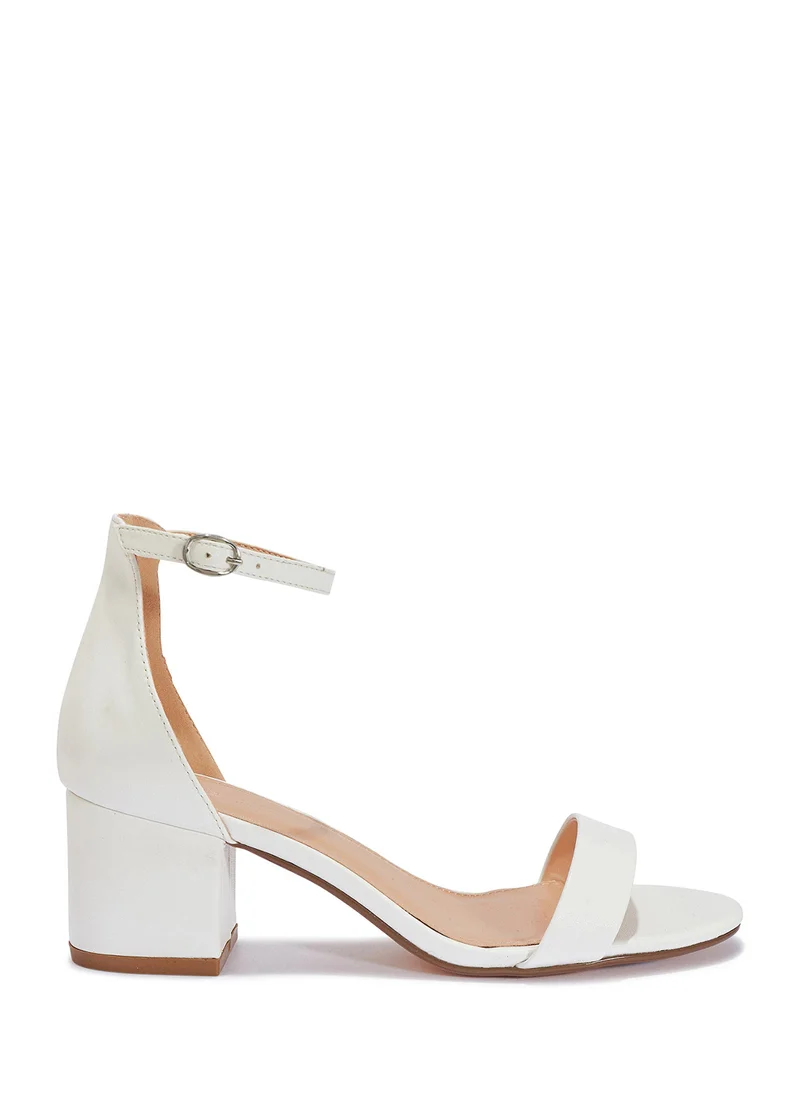 Truffle Block Heel Clip Open Sandal