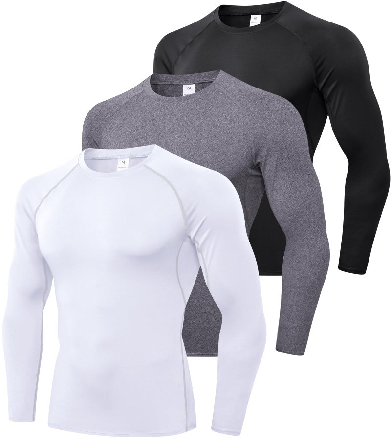 SPVISE Football Compression Shirt Long Sleeve for Men Cool Dry Sports Baselayer T-Shirts Tops, Mens Athletic Workout Shirts - Image 1
