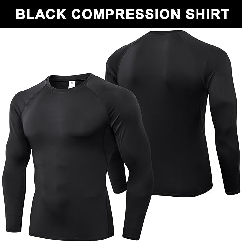 SPVISE Football Compression Shirt Long Sleeve for Men Cool Dry Sports Baselayer T-Shirts Tops, Mens Athletic Workout Shirts - Image 5