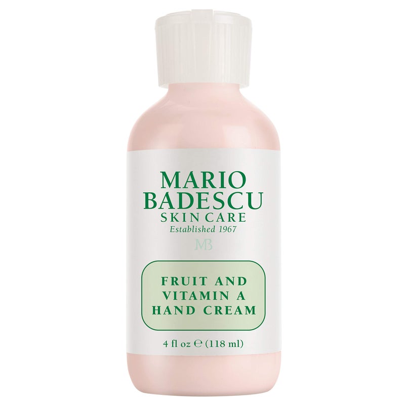 Mario Badescu Fruit and Vitamin A Hand Cream - Lightweight Hand Lotion for Dry Skin- Moisturizer Infused with Alpha Hydroxy Acids for Softer, Smoother Skin, 4 Fl Oz - Image 1