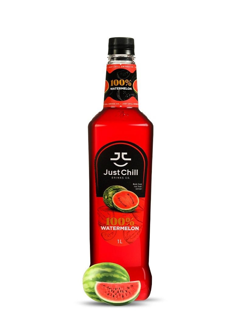 Just Chill Drinks Co. - Watermelon Syrup Made From 100% Real Fruit Extract 1 Litre - Image 1