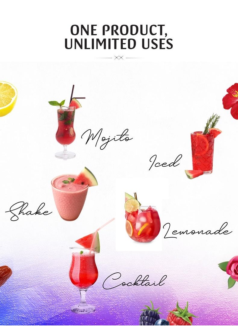 Just Chill Drinks Co. - Watermelon Syrup Made From 100% Real Fruit Extract 1 Litre - Image 1