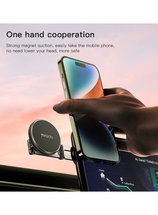 Yesido C199 Latest magsafe head magnetic Interior accessories car mount 12PCS N50 Phone Holder Private Mold. 12pcs N50 Magnets. Folding Design. Pasting Using. Magsafe Magnetic. Brand:Yesido - Image 5