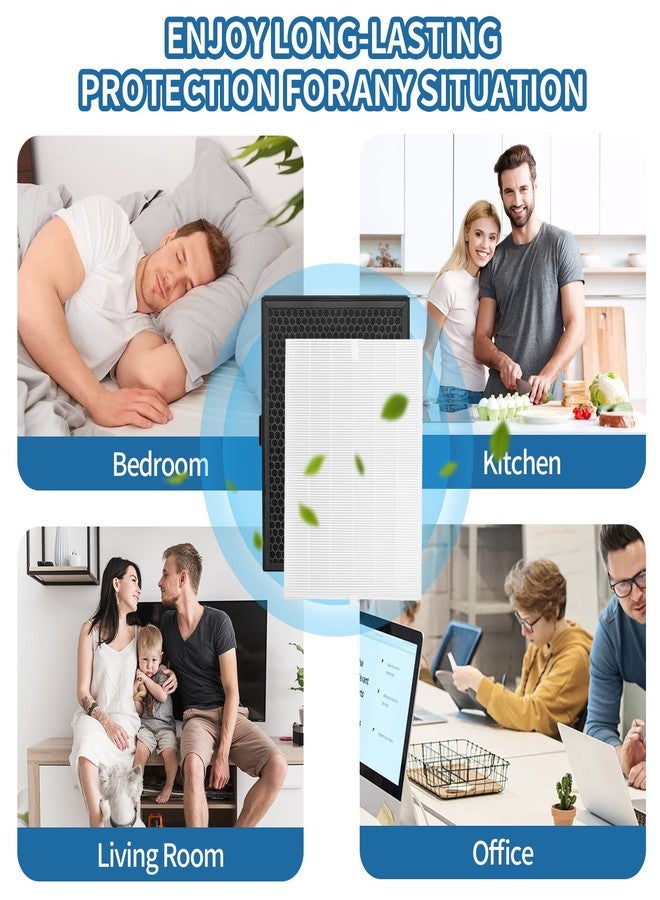 PETOX فلتر بديل رقم 114190 لأجهزة تنقية الهواء Winix 9500 و U300، فلتر 3 في 1 دقيق، فلتر HEPA حقيقي، وفلتر كربون نشط، أسود - Image 5