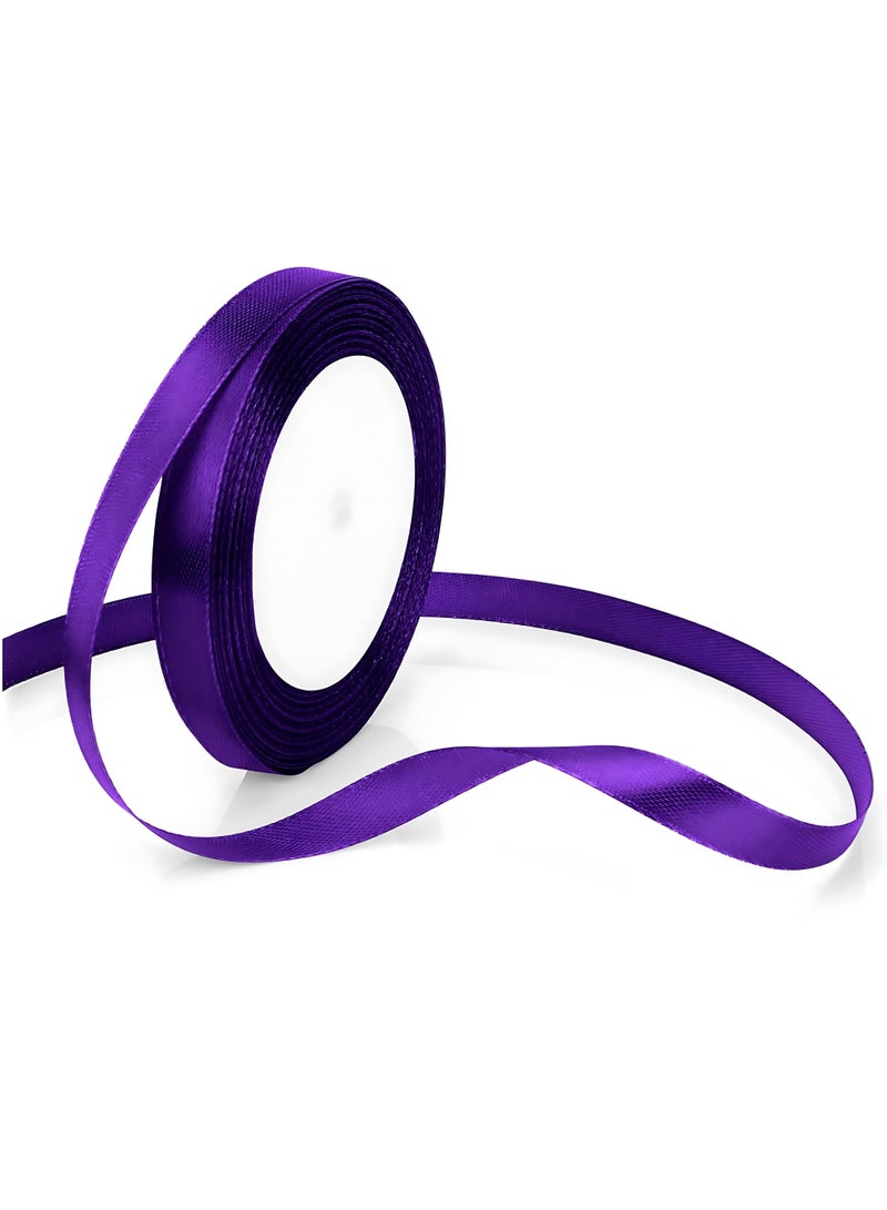 Neonix Ribbon Party Decoration Supplies, Purple Ribbon for Gift Bouquet Party Packaging, 3/8 Inch 25 Yards Thin Silk Weave Ribbon for Crafts, Hair, Balloons, Bows, Wedding, Childbirth, DIY Sewing - Image 1