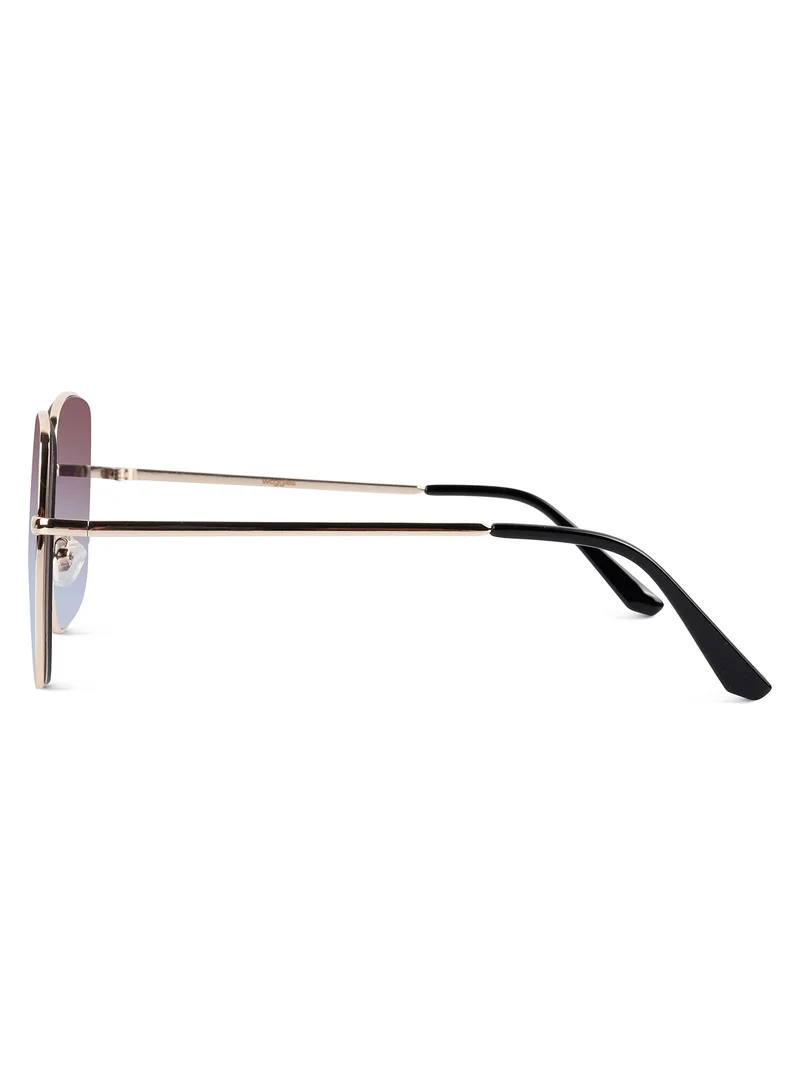 Woggles Latest & Stylish UV Protected Gradient Purple Oversized Sunglasses for Women