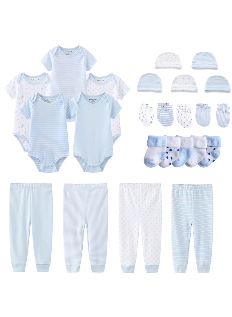 RedMapleTEK 24-Piece Set Of Newborn Baby Jumpsuit, Pants, Hat, Gloves, Socks - Image 1