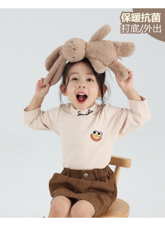 Doxiluka infant & Toddler Top, Spring/autumn Style, Girls' Base Layer, Fleece-lined Warmth, Cute Kids' Thermal Shirt - Image 1