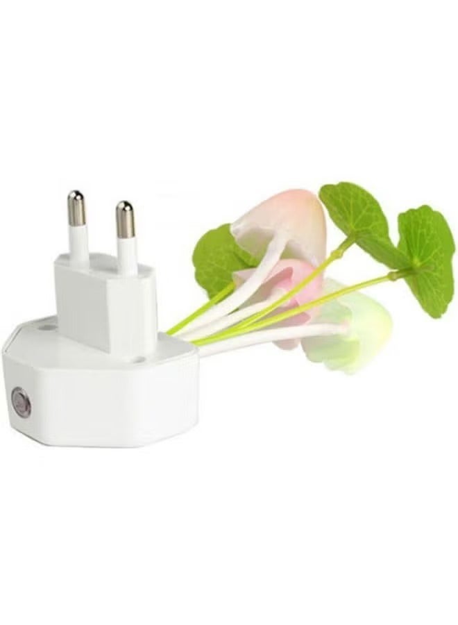 zoba Small LED mushroom lamp with automatic color changing sensor and plug for bedroom and home decor, multi-colored - Image 4