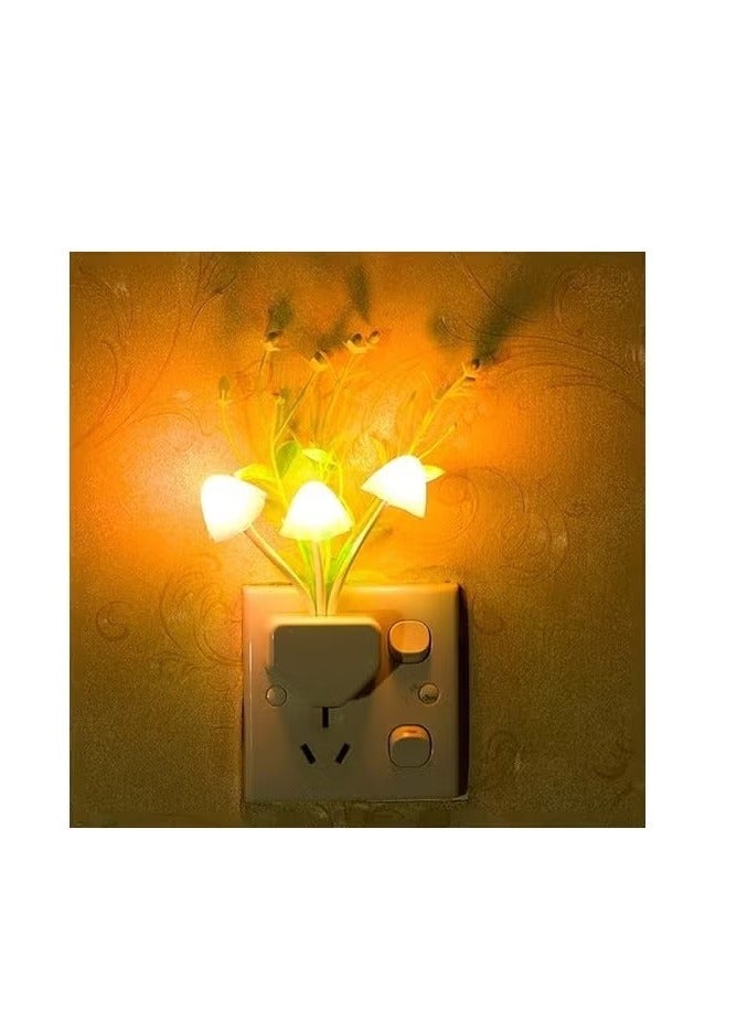 zoba Small LED mushroom lamp with automatic color changing sensor and plug for bedroom and home decor, multi-colored - Image 1