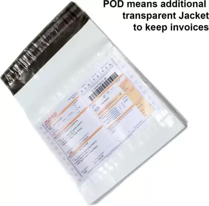 FeelBlue 10 * 14 Inches Plain Tamper Proof Courier Bags/Pouches with POD(Document Jacket) for Shipping (Pack of 500pcs) - Image 3