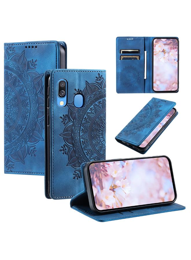 S-TOP Case For Samsung Galaxy A40 Totem Embossed Magnetic Leather Phone Case - Image 1