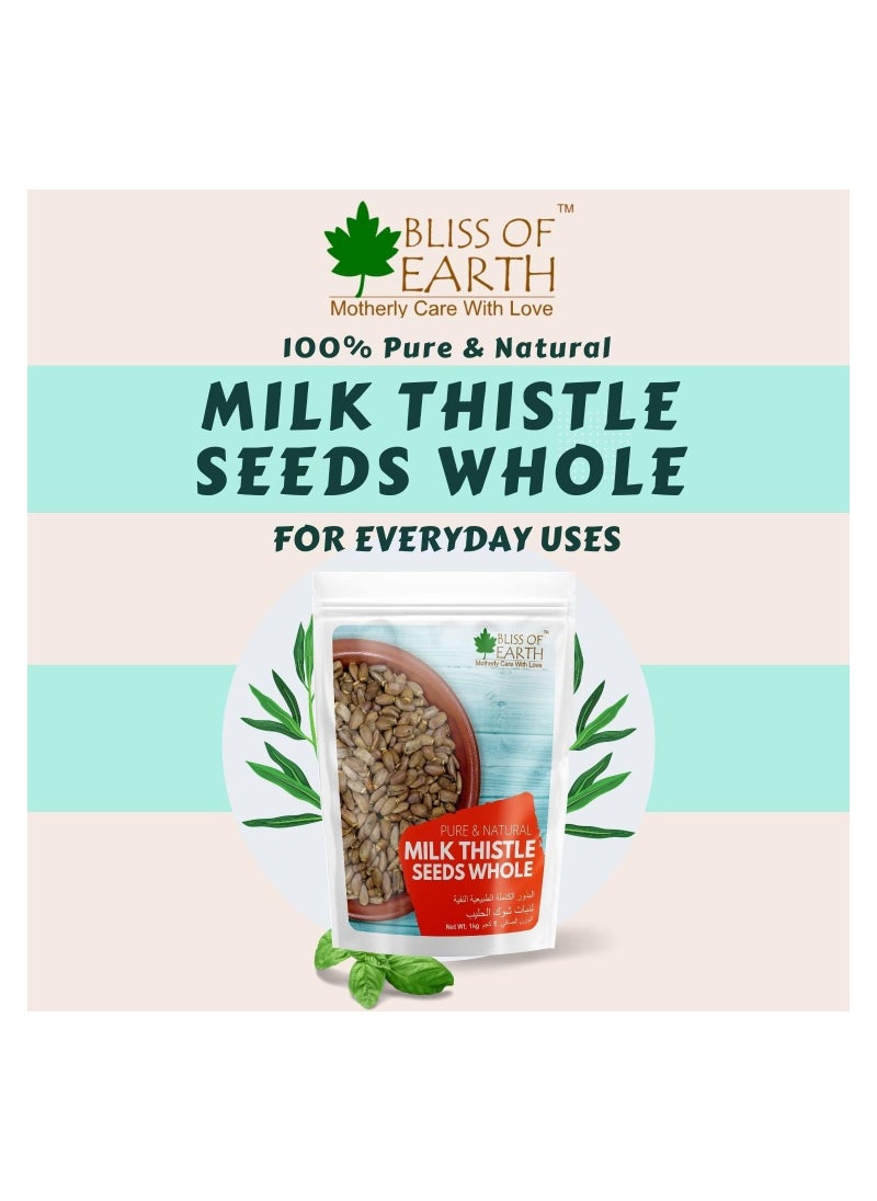 BLISS OF EARTH Milk Thistle Seeds Organic Super Food for Liver Cleansing, Immunity Booster Milk thistle Tea 500gm pack of 3  - Image 2