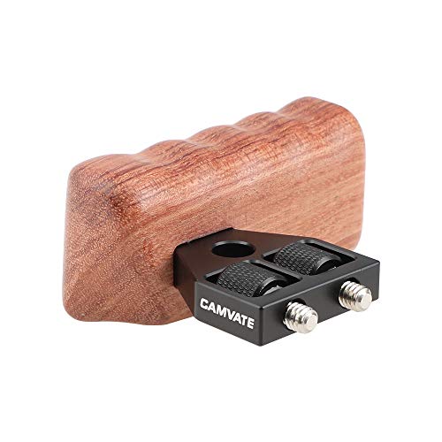 CAMVATE DSLR Wood Wooden Handle Grip Mount Support for DV Video Cage Rig (Left Hand) - 1242 - Image 3