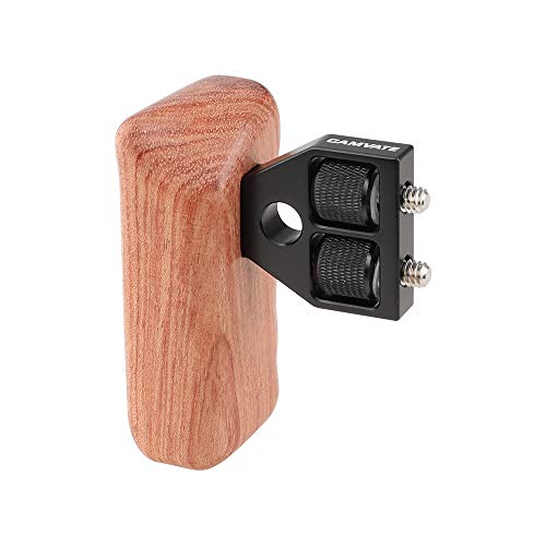 CAMVATE DSLR Wood Wooden Handle Grip Mount Support for DV Video Cage Rig (Left Hand) - 1242 - Image 1