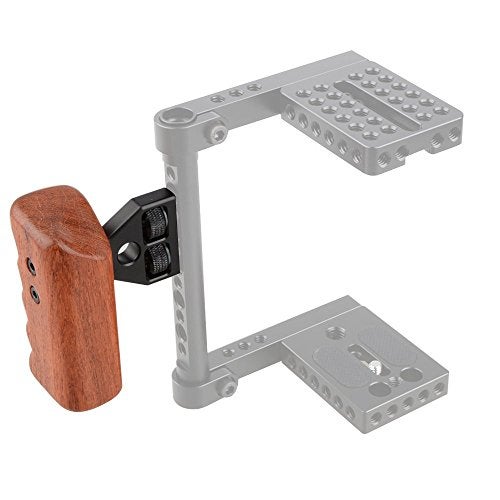 CAMVATE DSLR Wood Wooden Handle Grip Mount Support for DV Video Cage Rig (Left Hand) - 1242 - Image 4