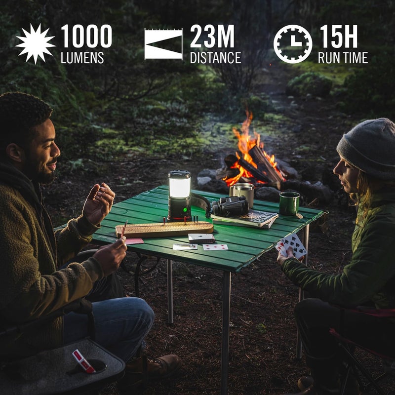 COAST EAL30R 1000 Lumen Rechargeable Emergency Camping Lantern with Warm Day Red  Red Flashing Mode Foldeable Handle 15 Hours of Runtime - Image 2