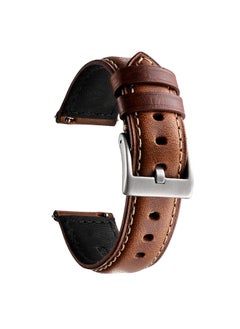O Ozone Leather Strap for Samsung Galaxy Watch 3 45mm/Galaxy Watch 46mm/Gear S3 Frontier/Classic, 22mm Genuine Leather Replacement Wristband - Brown  - Image 1
