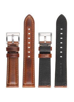 O Ozone Leather Strap for Samsung Galaxy Watch 3 45mm/Galaxy Watch 46mm/Gear S3 Frontier/Classic, 22mm Genuine Leather Replacement Wristband - Brown  - Image 2