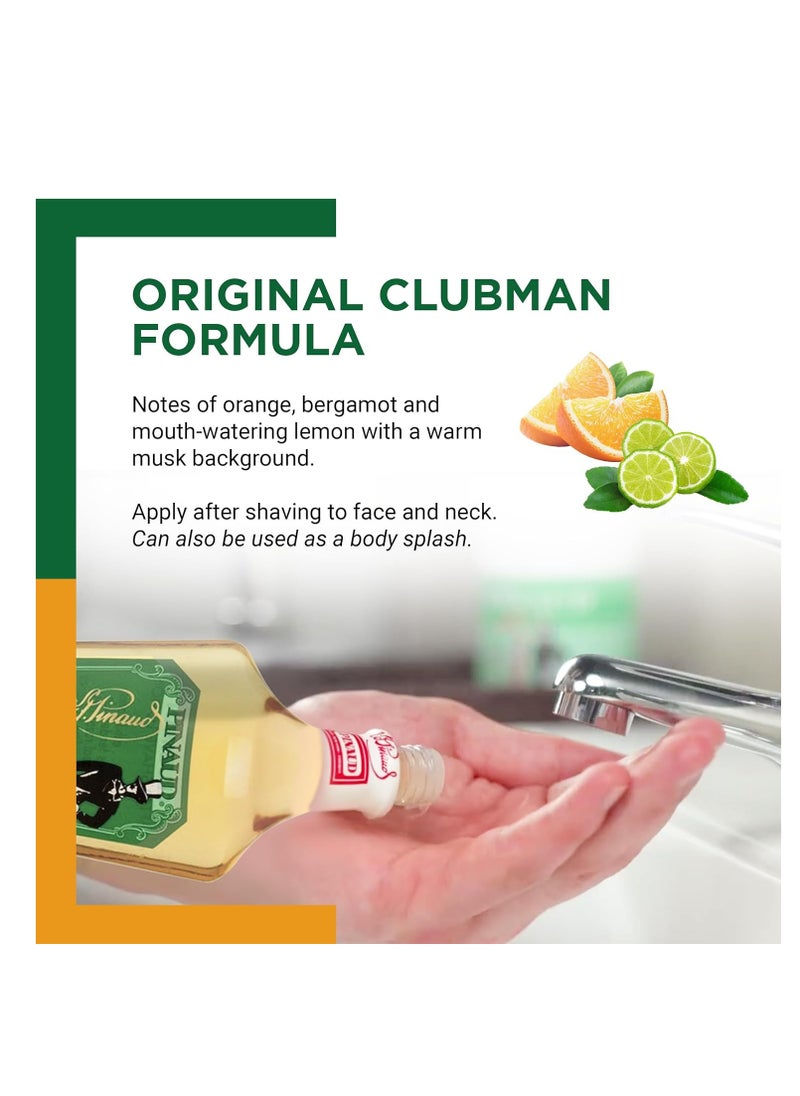 Pinaud Clubman - Pinaud Clubman After Shave Lotion, Classic Barbershop Scent, 6 Fluid Ounces - Image 1