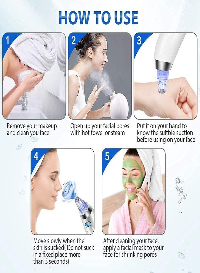 lele? Multi-functional Vacuum Acne Pore Cleaner Blackhead Remover Vacuum Kit, Facial Skin Cleaner For Men And Women, Pimple Removal Tool, Acne Removal Tool, Blackhead Remover Tool, Vacuum Suction Tool - Image 5