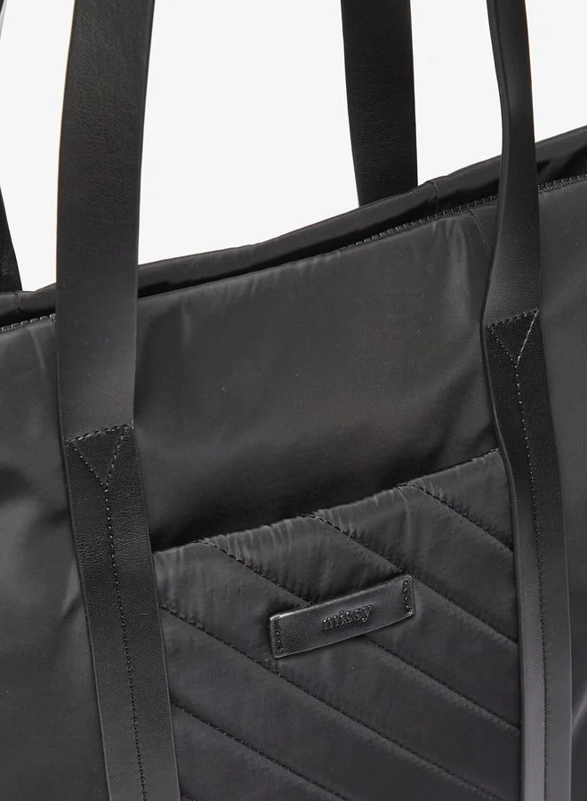 MISSY Women Missy Quilted Tote Bag with Handles and Zip Closure