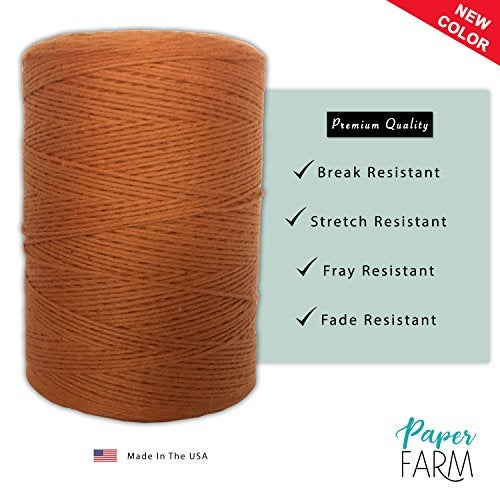 Paper Farm 100% Cotton Loom Warp Thread (Vintage Orange), 8/4 Warp Yarn (800 Yards), Perfect for Weaving: Carpet, Tapestry, Rug, Blanket or Pattern - Warping Thread for Any Loom - Image 2