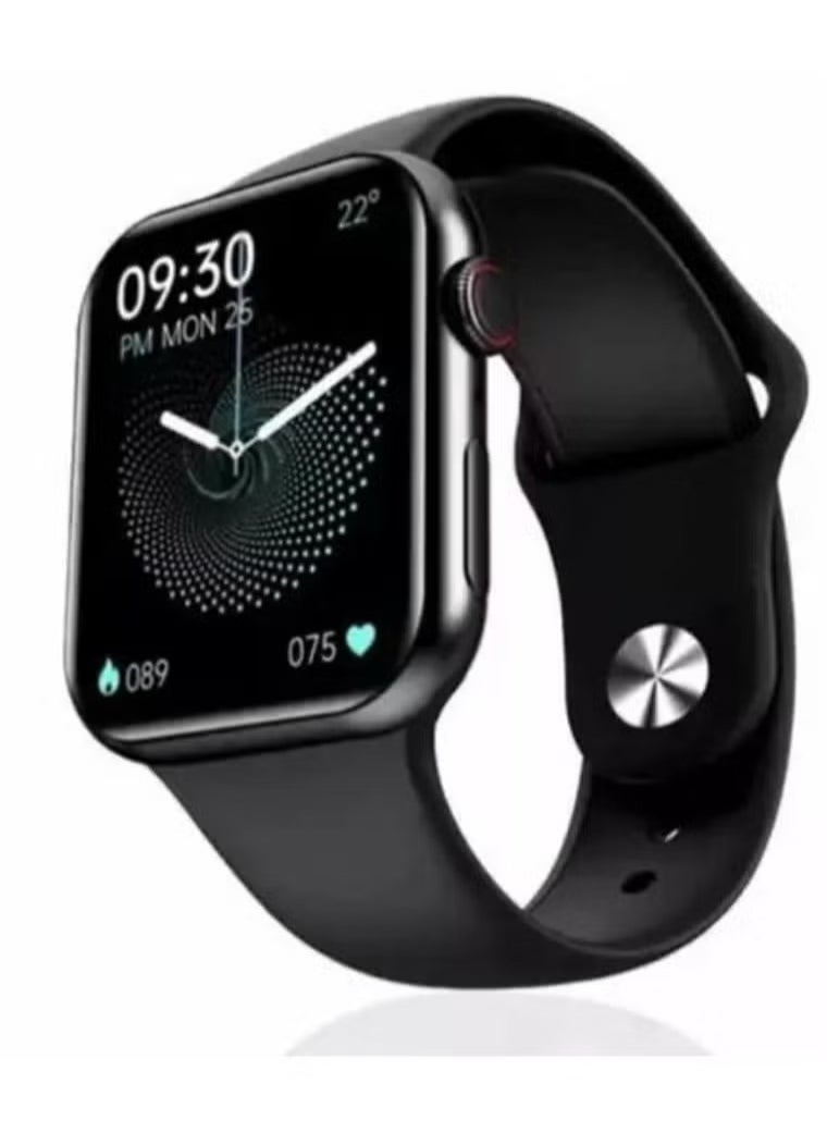 WISME WS-86 Max 7-in-1 Smartwatch Bundle – Includes 7 Strap Options, Waterproof Build, Extended Battery, Health & Fitness Monitoring – Sleek Black Style  - Image 1