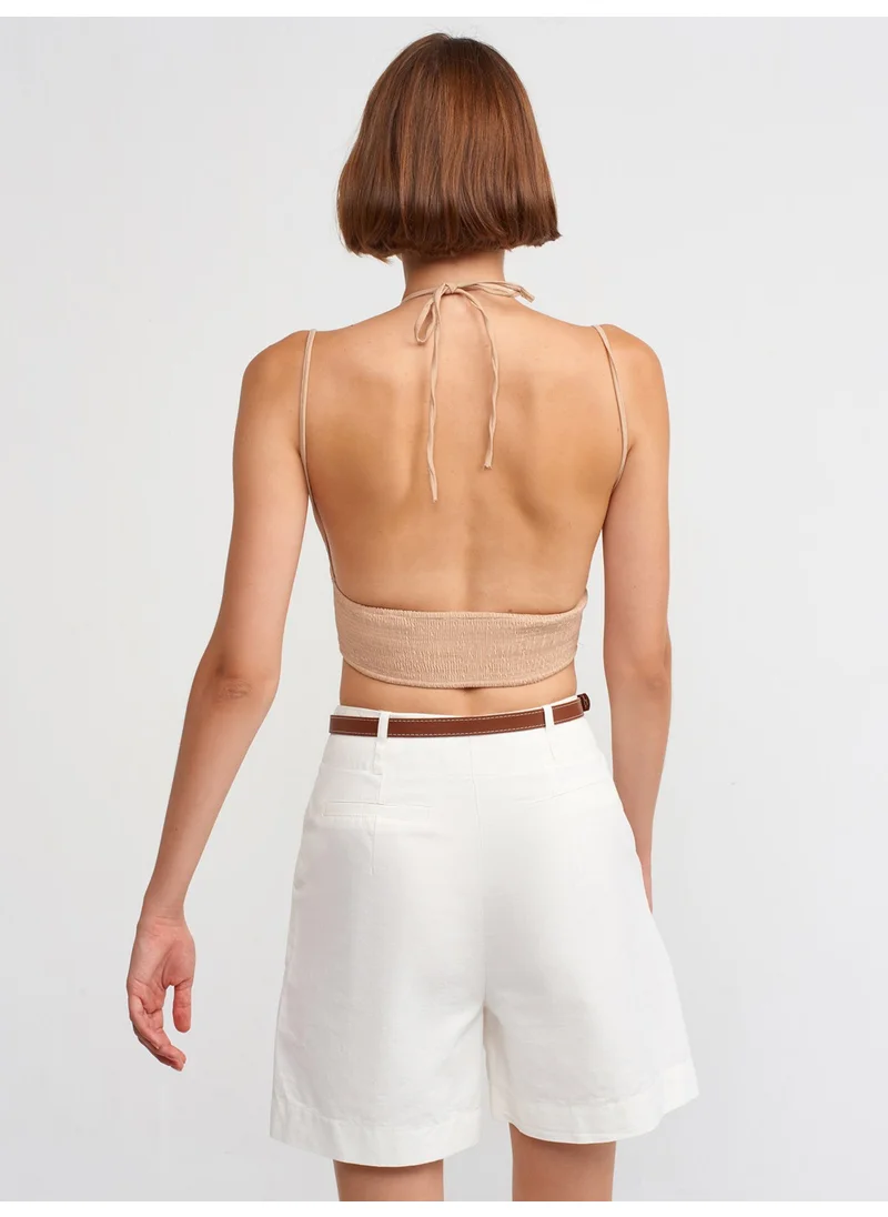 ديلفين 71162 Belted Shorts-White