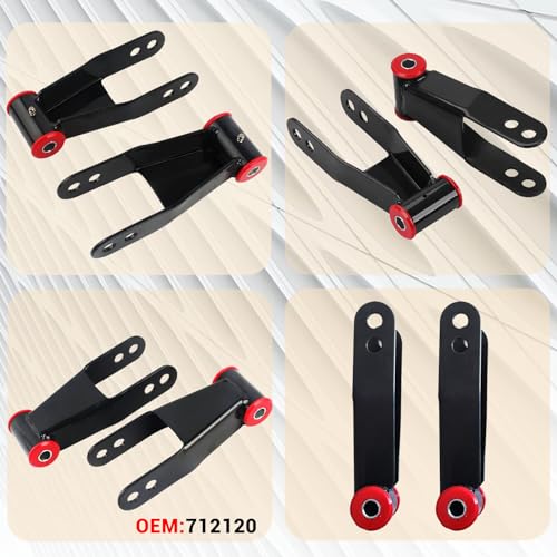 Gdydi 2" Suspension Rear Drop Lowering Shackle Kit Compatible with 2019-2022 Silverado 1500 Sierra 1500, Replaces #712120 - Image 5