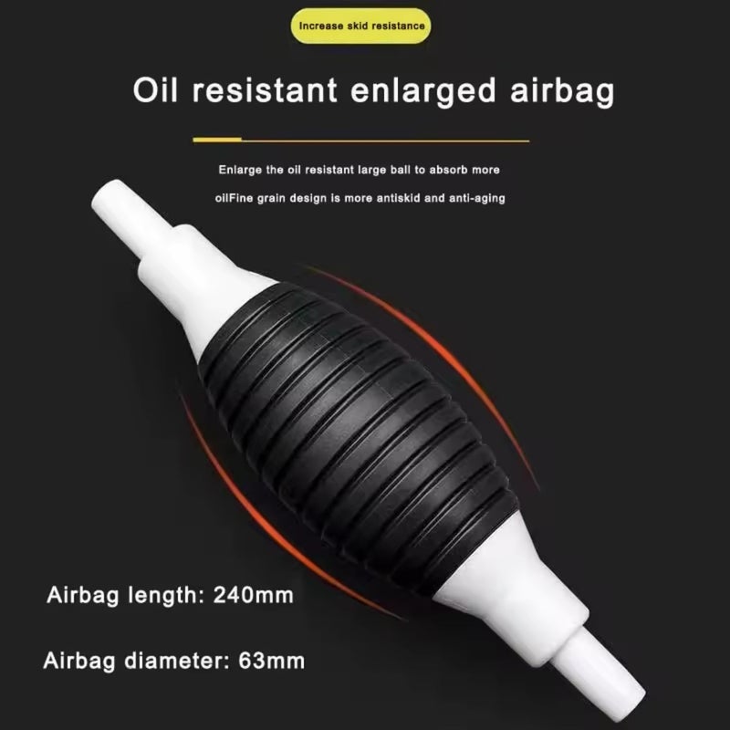 Fuel Transfer Pump Kit, High Flow Siphon Hand Oil Pump محمول Manual Car Fuel Transfer Pump متوافق مع Petrol Diesel Oil Liquid Water Fish Tank Pump محمول High Flow Fuel Transfer Pum - Image 2
