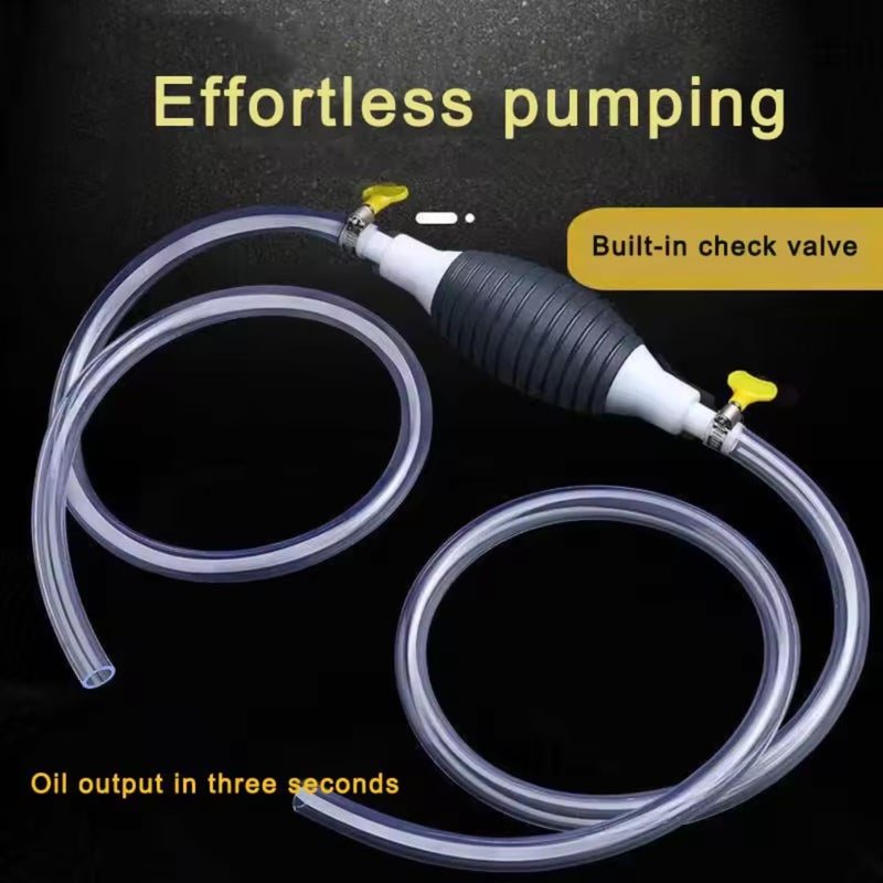 Fuel Transfer Pump Kit, High Flow Siphon Hand Oil Pump محمول Manual Car Fuel Transfer Pump متوافق مع Petrol Diesel Oil Liquid Water Fish Tank Pump محمول High Flow Fuel Transfer Pum - Image 3