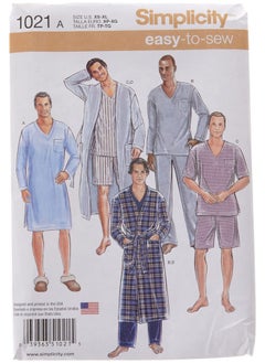 Simplicity Easy To Sew Classic Men'S Robe And Pajama Sewing Patterns Sizes Xs Xl  - Image 1