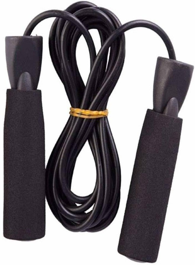 Lepro حبل قفز من ليبرو، حبل قفز بمحامل كروية للتمارين الرياضية المنزلية، عبوة من قطعة واحدة (أسود) - Image 1