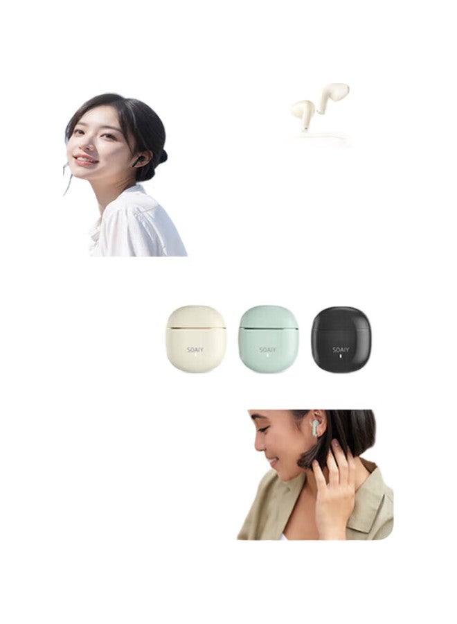 SOAIY Sr10Pro True Wireless Bluetooth Earbuds Hifi Sound Quality, Noise Cancelling For Calls, Gaming, Sports, And Music, Half In-Ear Style Earphones, Compatible With Apple, Android, And Huawei Phones, - Image 1