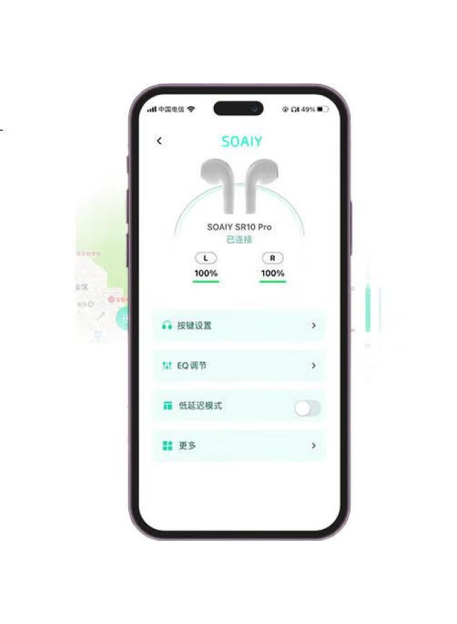 SOAIY Sr10Pro True Wireless Bluetooth Earbuds Hifi Sound Quality, Noise Cancelling For Calls, Gaming, Sports, And Music, Half In-Ear Style Earphones, Compatible With Apple, Android, And Huawei Phones, - Image 3