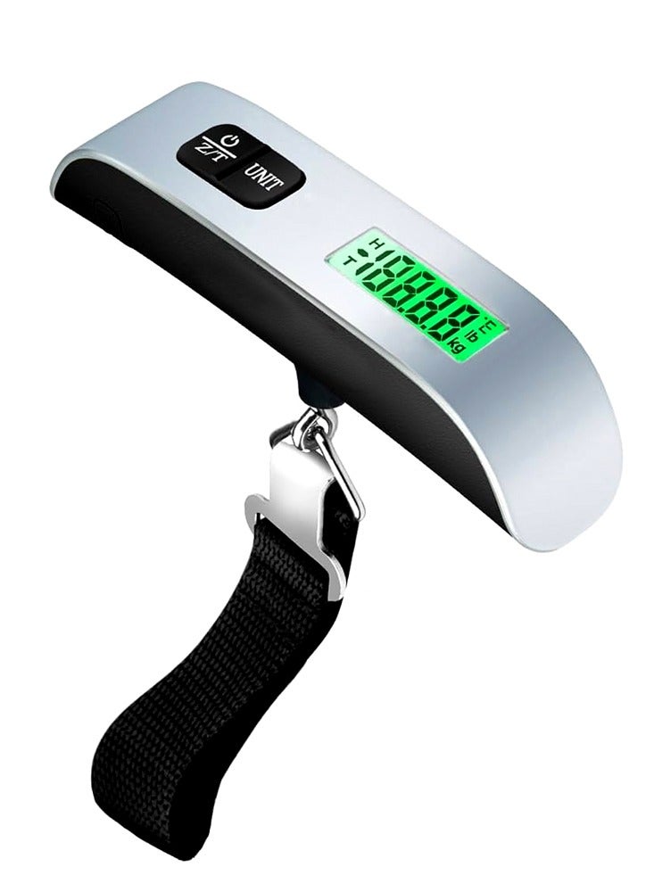 general LCD Display Portable Digital Luggage Weighing Scale Black/Silver - Image 1