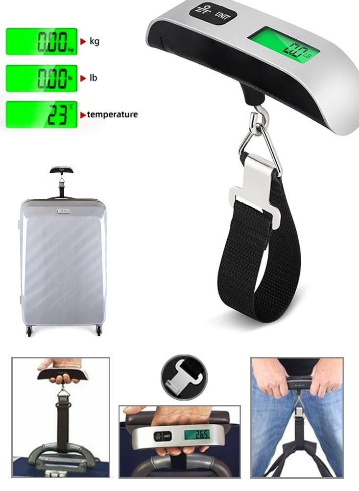 general LCD Display Portable Digital Luggage Weighing Scale Black/Silver - Image 2