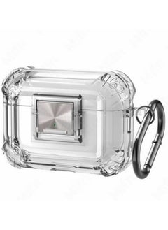 Ecosystem New 3D Clear Case for Airpod Pro 2 Cases/keychain Anti-lost Protector Soft TPU Shockproof Case for Airpod Pro 2 Case Lock (Clear Silver)