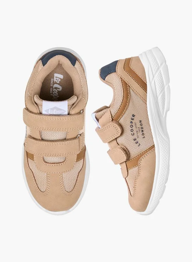 لي كوبر سنيكرز أولاد بنعل خارجي بنمط شبكي بإغلاق بشريط لاصق