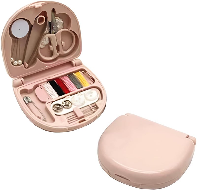 MeeTo Mini Travel Sew Kit Sewing Box Pocket Folding Kit Compact Mini Travel Sewing Kit with Scissor, Needle, Cutton, Thread, Pin, Clip (PO - 1) - Image 1