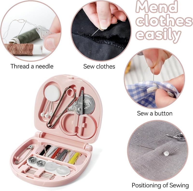 MeeTo Mini Travel Sew Kit Sewing Box Pocket Folding Kit Compact Mini Travel Sewing Kit with Scissor, Needle, Cutton, Thread, Pin, Clip (PO - 1) - Image 3